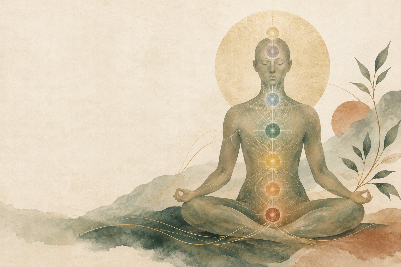 traditional-cakra-system-illustration Conceptual illustration of the traditional yogic cakra system